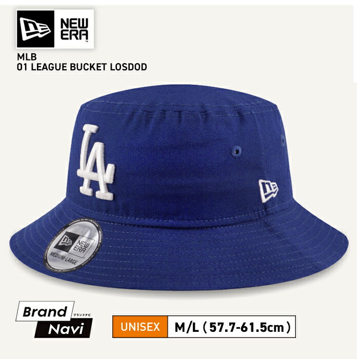 ニューエラ メンズ バケット01 NEW ERA バケットハット MLB ドジャース レディース バケツハット LEAGUE BUCKET LOSDOD 帽子 無地 ブランド ストリート ブルー 青
