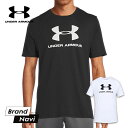 【本日ポイント5倍】 アンダーアーマー Tシャツ メンズ 丸首 クルーネック ストレッチ ランニング ジョギング ヒートギア ブラック ホワイト 男 半袖 夏 tee SPORTSSTYLE LOFO SS UNDER ARMOUR 1329590