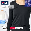 フィラ レディース FILA 女 女性 インナー 重ね着用 白 黒 UVカット Uネック 蒸れ防止 メッシュ素材 吸汗 速乾 ゴルフ スポーツ 運動 快適 デイリー