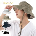 スカラ SCALA 帽子 サファリハット メンズ レディース 紫外線 UV 対策 日焼け 防止 レジャー アウトドア シンプル おしゃれ 春 夏 小顔 あご紐 アンカー ANCHOR BH56