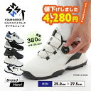 ゴルフシューズ メンズ ダイヤル式 スパイクレス シンプル 軽量 幅広 グリップ力 高反発 シームレス 人気 おすすめ 紳士 男 履きやすい ウォーキング 白 ...