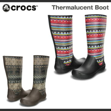 クロックス レディース 長靴 レインブーツ サーマルーセント ブーツ Crocs Thermalucent Boot