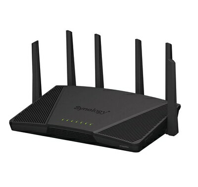【中古】 【Wi-Fi6ルータ】Synology 高機能無線ルーター 4,800Mbps + 1,200Mbps + 600Mbps (11a/b/g/n/ac/ax対応) VPN環境構築可能 高セキュリティ Wi-Fi6トライバンド対応 【IPv4overIPv6 MAP-E/DS Lite対応】RT6600ax