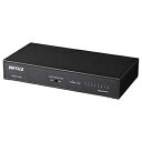 【中古】 BUFFALO Giga対応 金属筐体 電源内蔵 8ポート LSW6-GT-8NS/BK ブラック スイッチングハブ マグネット 壁掛け設置対応