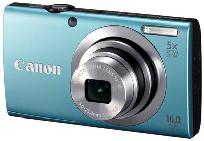 【中古】 Canon デジタルカメラ PowerShot A2400IS ブルー 1600万画素 光学5倍ズーム PSA2400IS(BL)