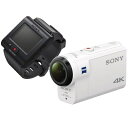 【中古】 ソニー ウエアラブルカメラ アクションカム 4K+空間光学ブレ補正搭載モデル(FDR-X3000R) ライブビューリモコンキット