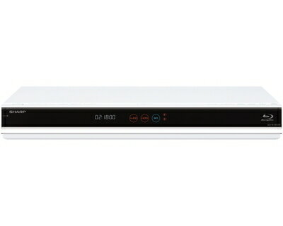 【中古】 シャープ 1TB 2チューナー ブルーレイレコーダー ホワイト AQUOS BD-W1800W