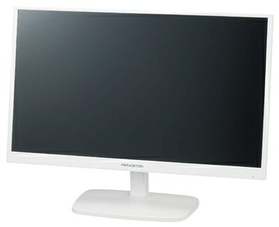 【中古】 プリンストン モニター 23.6型 (フルHD 1920×1080/HDMI×1,VGA×1,DVI×1/ブルーライト軽減/広視野角/スピーカー内蔵) ホワイト PTFWDE-24W