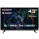 【中古】 ゲーミングモニター GIGABYTE AORUS FV43U Gaming Monitor(43型 UHD 4K QLED 平面モニター 144Hz ...