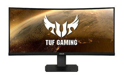 【中古】 ASUS ゲーミングモニター TUF Gaming VG35VQ 35インチ/曲面/WQHD/VA/100Hz/1ms /HDMI×2,DP/ FreeSync/VESAマウント/ 保証