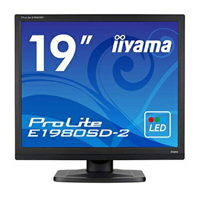 【中古】 iiyama モニター ディスプレイ E1980SD-B2 (19インチ/スクエア(SXGA)/TN/D-sub,DVI-D/保証/ブラック)