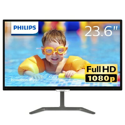 【中古】 Philips 23.6型ワイド液晶ディスプレイ (PLSパネル/フルHD/HDMI1.4/DVI-D/D-Sub15/5年間フル保証) 246E7QDSB/11