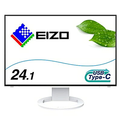 【中古】 EIZO FlexScan EV2485-WT (24.1型/1920×1200/フレームレスモニター/アンチグレアIPS/疲れ目軽減/ホワイト)