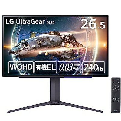 【中古】 LG ゲーミングモニター UltraGear 27GR95QE-B 26.5インチ 有機EL WQHD(2560×1440)@240Hz / アンチグレア / 応答速度0.03ms(GTG) / DCI-P3 98.5% / G-SYNC Compatible、Freesync Premium/HDMI×2,DP 【中古】 LG ゲーミングモニター UltraGear 27GR95QE-B 26.5インチ 有機EL WQHD(2560×1440)@240Hz / アンチグレア / 応答速度0.03ms(GTG) / DCI-P3 98.5% / G-SYNC Compatible、Freesync Premium/HDMI×2,DP