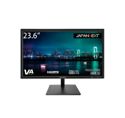 【中古】 JAPANNEXT 23.6型 USB Type-C(65給電対応) フルHD(1920x1080) 液晶モニター JN-V236FHDR-C65W HDMI USB Type-C