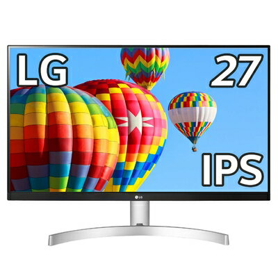 【中古】 LG フレームレス モニター ディスプレイ 27ML600S-W 27インチ/フルHD/IPS 非光沢/1ms(MBR)/スピーカー/HDMI×2,D-sub/FreeSync/フリッカーセーフ、ブルーライト低減機能