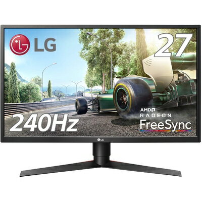【中古】 LG ゲーミングモニター ディスプレイ 27GK750F-B 27インチ/フルHD/TN非光沢/240Hz/2ms/DisplayPort×1・HDMI×2/高さ調節、ピボット対応