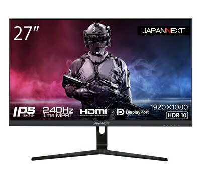 【中古】 JAPANNEXT 27型IPS フルHDパネル搭載240Hz対応ゲーミングモニター JN-I27FR240 HDMI DP