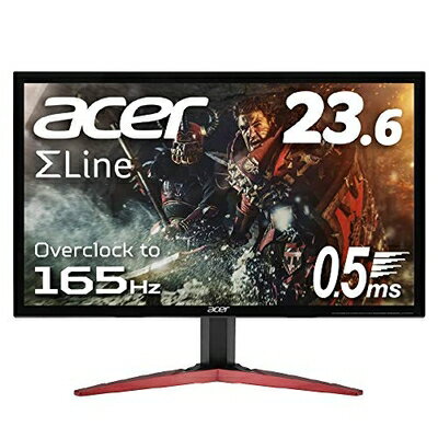 【中古】 Acer ゲーミングモニター SigmaLine 23.6インチ KG241QSbmiipx 0.5ms(GTG) 165Hz TN フルHD FreeSync HDMIx2 スピーカー内蔵 ブルーライト軽減