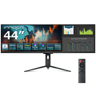 【中古】 INNOCN 43.8インチ モニター, 3840*1080 ウルトラワイド pc モニタ