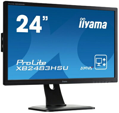 【中古】 iiyama AMVA+パネル搭載 WLEDバックライト24型ワイド液晶ディスプレイ XB2483HSU-B1