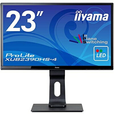 【中古】 iiyama 23型ウルトラスリムラインフルHD液晶 (昇降/ピボット/スウィーベル/広視野角IPS/ノングレア/HDMI,D-Sub,DVI-D) XUB2390HS-B4