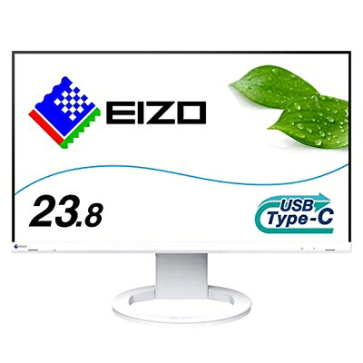 【中古】 EIZO FlexScan EV2480-ZWT （23.8型モニター/1920×1080/USB Type-C対応/アンチグレアIPS/疲れ目軽減/ホワイト）
