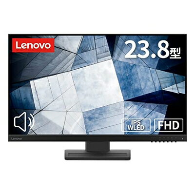 【中古】 Lenovo L24-28 モニター (23.8インチ IPS WLED液晶 FHD メーカー保証 スピーカー付 非光沢 高さ調整 角度調整 VESA HDMIケーブル付属) ブラック 66EBMAC4JP