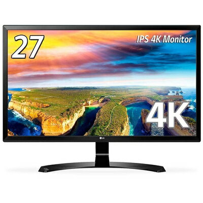 【中古】 LG モニター ディスプレイ 27UD58-B 27インチ/4K/IPS 非光沢/HDMI×2、DisplayPort/FreeSync対応/ブルーライト低減機能
