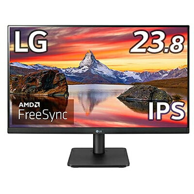 【中古】 LG フレームレス モニター ディスプレイ 24MP400-B 23.8インチ/フルHD/IPS非光沢/HDMI,D-Sub/FreeSync/75Hz/フリッカーセーフ、ブルーライト低減機能/安心・無輝点保証