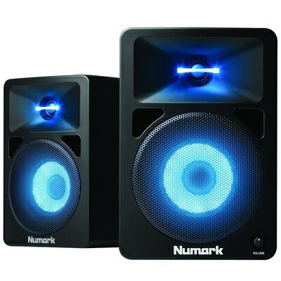 【中古】 Numark アンプ内蔵 DJモニタースピーカー LEDの光がビートで変化 N-Wave 580L