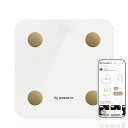 【中古】 MIRROR FIT. スマート 体組成計 白 体重計 スマホ連動 ヘルスメーター 最大22項目測定(4)