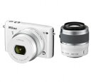 【中古】 Nikon ミラーレス一眼 Nikon1 S2 ダブルズームキット ホワイト S2WZWH(2)
