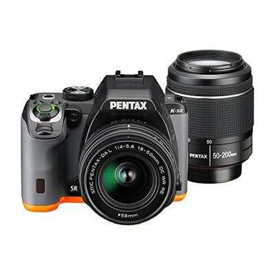 【中古】 PENTAX デジタル一眼レフ PENTAX K-S2 ダブルズームキット (ブラック×オレンジ) PENTAX K-S2 WZOOMKIT (BLACK×ORANGE) 13221