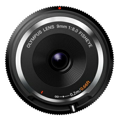 【中古】 OLYMPUS ミラーレス一眼 9mm f8 フィッシュアイ ボディキャップレンズ ブラック BCL-0980 BLK