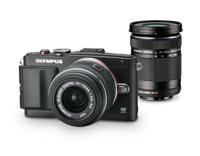 【中古】 OLYMPUS ミラーレス一眼 PEN Lite E-PL6 ダブルズームキット ブラック E-PL6 DZKIT BLK