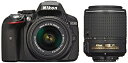 【中古】 Nikon デジタル一眼レフカメラ D5300 ダブルズームキット2 ブラック