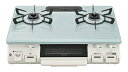 【中古】 リンナイ「お知らせコンロ」 幅約60cm 片面焼グリル 右強火力 都市ガス用 KG67MTR/13A パステルミント
