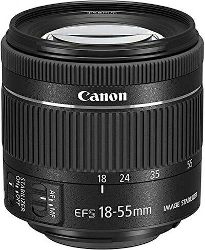 【中古】 Canon 標準ズームレンズ EF-S18-55mm F4.0-5.6IS STM APS-C対応