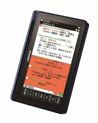 【中古】 シャープ カラー電子辞書 音声対応/タイプライターキー配列 ブルー