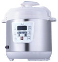 【中古】 D&S ディーアンドエス 食材を入れてタイマーを押すだけ簡単調理電気圧力鍋 2.5L ホワイト ほったらかし電気圧力鍋 手軽に圧力調理 タイマー機能付...