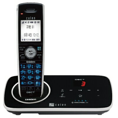 【中古】 Uniden デジタルコードレス留守番電話機 可憐 子機1台タイプ ブラック DECT3280(B)