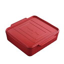 【中古】 トースターパン スクエア レッド A-76232