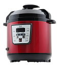 【中古】 D&S ディーアンドエス 食材を入れてタイマーを押すだけ簡単調理電気圧力鍋 2.5L レッド ほったらかし電気圧力鍋 手軽に圧力調理 タイマー機能付き...