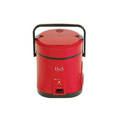 【中古】 D&S ディーアンドエス ミニライスクッカー DS.7697 レッド 炊飯 0.5〜1.5合炊き しゃもじ付 オリジナルレシピ付