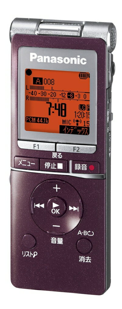 【中古】 Panasonic ICレコーダー 4GB センシャルブラウン RR-XS500-T