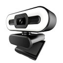 【中古】 SUNEAST WEBカメラ ウェブカメラ 暖色切替LEDライト 30FPS Zoom会議用PCカメラ USB給電 360°調整 370万画素 144...