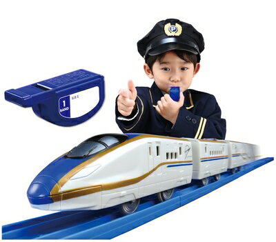 【中古】 プラレール ふえではしるぞ 笛コンE7系北陸新幹線かがやきセット