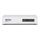 【中古】 BUFFALO Giga対応 金属筺体 電源内蔵 5ポート ホワイト スイッチングハブ LSW4-GT-5NS/WH(2)