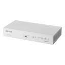 【中古】 バッファロー BUFFALO Giga対応 金属筐体 電源内蔵 8ポート LSW6-GT-8NS/NWH ホワイト スイッチングハブ 簡易パッケージ ...